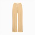 thumbnail image 4 of NOLDARES Girls Straight Wide Leg Track Pants Elastic Waist Casual Baggy Athletic Pants Loose Jogger Sweatpants(Yellow,14-15 Y), 4 of 5