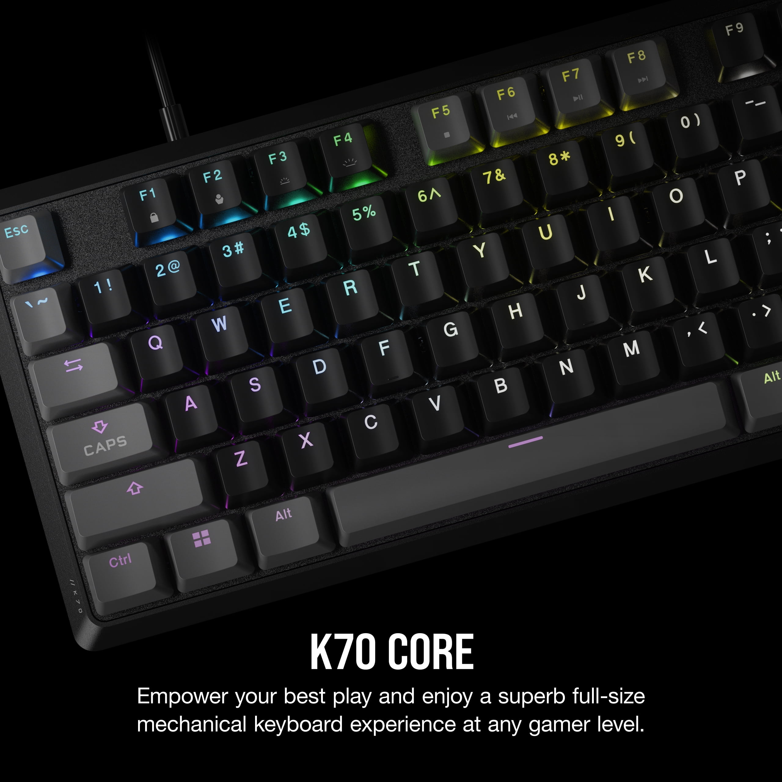 CORSAIR K70 CORE RGB USB Gaming Keyboard, Gray