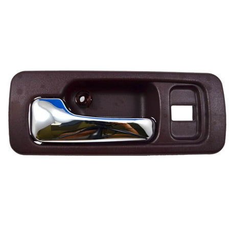 Chrome Interior Pack - PT Auto Warehouse HO-2578ML-FL - Inner Interior Inside Door Handle, Red Housing with Chrome Lever - 4-Door Sedan, Driver Side Front