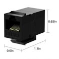 thumbnail image 3 of 25 Pcs Rj45 Coupler Cat6 Keystone Jacks Inline Coupler Female to Female Insert Coupler, 3 of 5