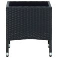 thumbnail image 3 of Mesa de patio VidaXL de poliratán negro con tablero de cristal, 3 of 5