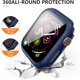 thumbnail image 4 of Yanonmyfd Funda rígidas para PC compatibles con Apple Watch Series 6 5 4 SE, funda protectora completa con protector de pantalla de vidrio templado para iWatch 40mm (Azul Marino), 4 of 16