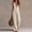 Beige, variant on Women's Summer Cotton‑Linen Ruffle V‑Neck Sleeveless Wide‑Leg Jumpsuit Solid‑Color Casual One‑Piece Long Pants with Side Pockets Beige XL(XL)
