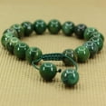 thumbnail image 2 of Angelstones Perles Rondes en Pierre Précieuse Faite à la Main 10mm Serpentin Africain Réglable Tressé Macramé Pompons Chakra Reiki Bracelets 7-9 Pouces Unisexe, 2 of 2