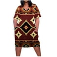 thumbnail image 2 of Robes pour Femmes Grande Taille Robe pour Femmes Col en V Robes d'Été Décontractées avec Poches Manches Courtes en Liquidation, 2 of 5