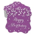 thumbnail image 1 of Inkdotpot Real Silver Foil Happy Birthday Tags Favor Bracket Shape Hang Pack Of 100 Paper Tags, 1 of 6