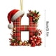 thumbnail image 2 of Adornos Navideños con Monograma Acrílico de 26 Letras y Gorro de Papá Noel | Adornos Colgantes 2D para Árbol de Navidad | Decoración Navideña para El Hogar | Adornos Navideños Multiusos para Chimenea, 2 of 5