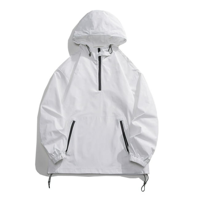 Pisexur Veste Coupe-Vent pour Homme Veste Décontractée Ample Couleur Unie Sprinter d'Extérieur à Manches Longues à Capuche Veste Décontractée/veste Veste de Randonnée pour Homme Imperméable Vestes Grande Taille pour Hommes