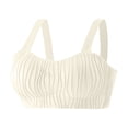 thumbnail image 2 of Busydd Bras for Women No Underwire Solid Color Ribbed High Support Lift Push Up Bra Comfy Breathable Wirefree Bralettes Seamless Everyday Underwear, 2 of 6