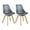 Grey, variant on CZMDZH Mid Century Modern Dining Chairs,Shell Lounge Plastic Side Chair with Soft Padded and Wooden Legs for Dining Room Living Room Bedroom Kitchen Set of 2 (Black)