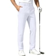 thumbnail image 4 of Men's Trousers Men Casual Solid Color Elastic Work Pants for Daily Wear White,28, 4 of 6