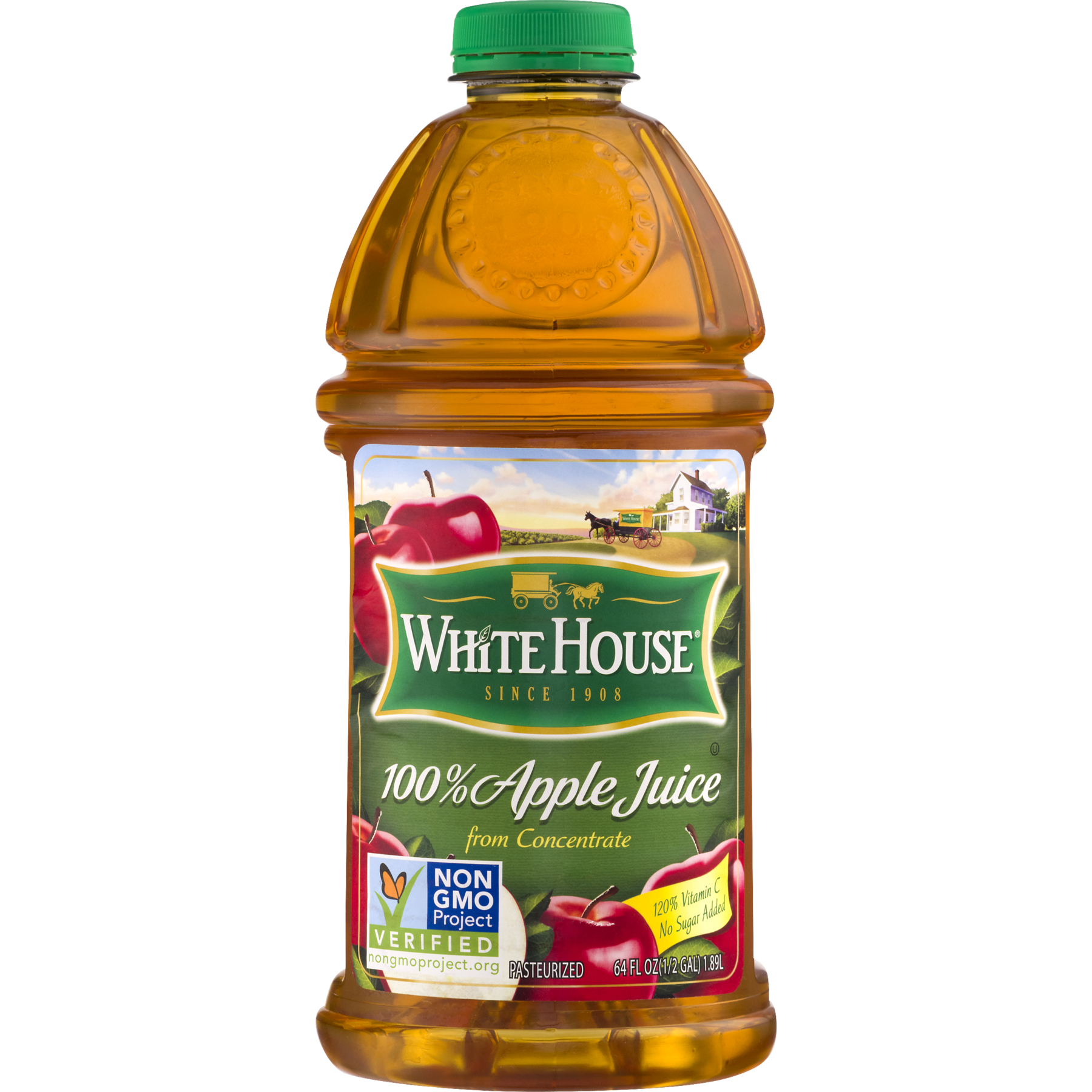 (2 pack) White House 100% Apple Juice, 64 fl oz Bottle