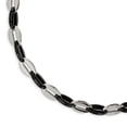 thumbnail image 1 of Stainless Steel Black IP plated Fancy Bracelet 7.5in, 1 of 2