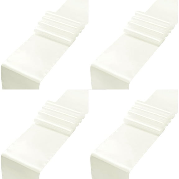 Cterwk 4 Pack Satin Table Runners 12" x 108" Smooth Fabric Decorative Table Runner for Wedding Banquet Birthday Graduation Party