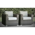 thumbnail image 4 of Living Source International Patio Chairs w/Cushions in Espresso/Gray (Set of 2), 4 of 5