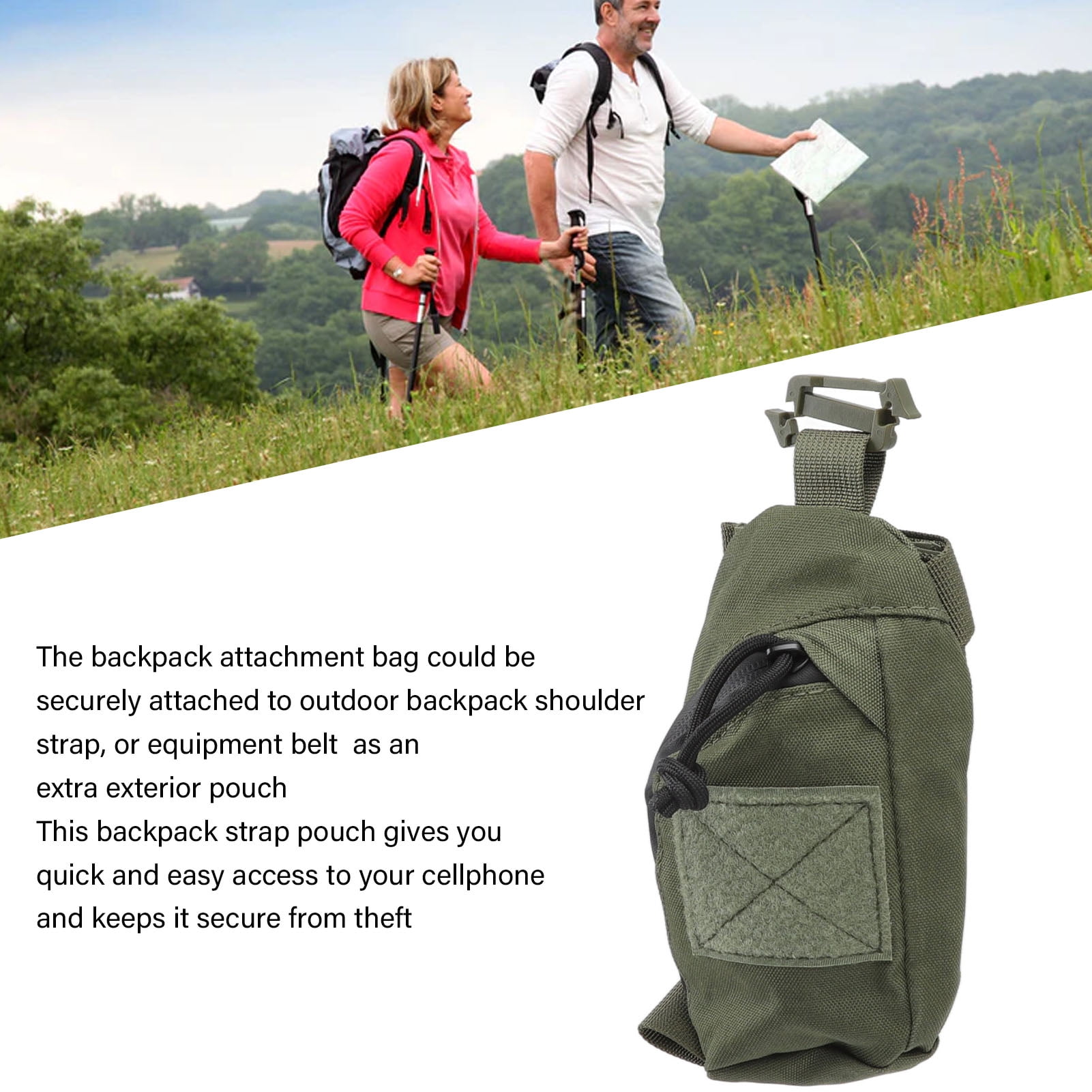 Backpack strap pouch shop
