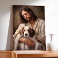 thumbnail image 3 of Irish Redand White Setter Dog Wall Art, Funny Animal Canvas Wall Decor for Bedroom, Printed And Stretched On Wooden Frame, Ready To Hang, Nursery, Living Room Decor 12x18 inch, 3 of 5