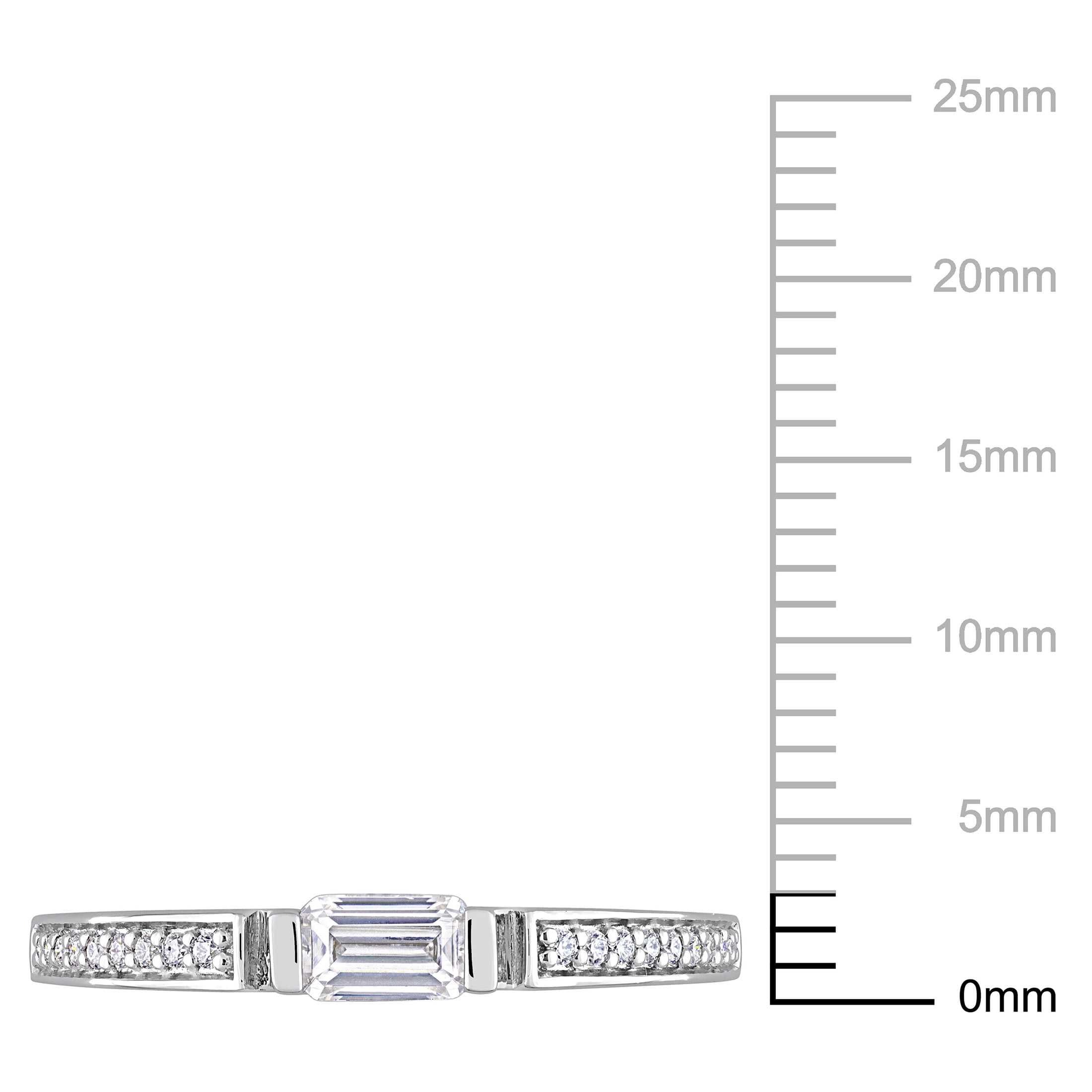 Everly Women's Moissanite Sterling Silver Wedding Ring