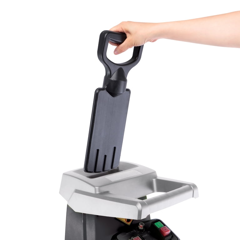 15Amp Electric Wood Chipper/Shredder With Wheels, Electric Garden Shredder Portable Chipping 60l Collection Bag Double Sided Blade System Auto Shut Off 450