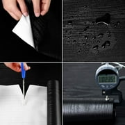 Abyssaly Black Wood Peel and Stick Wallpaper 17.7 x 78.7 Wood Grain Waterproof Wallpaper Vinyl for Kitchen Countertop Cabinets Drawer Furniture Wall Door Contact Paper