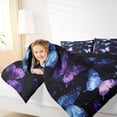 thumbnail image 4 of Feelyou Watercolor Butterfly Twin Comforter Sets, Bling Srars Galaxy Bedding Set, 2pcs, 4 of 8