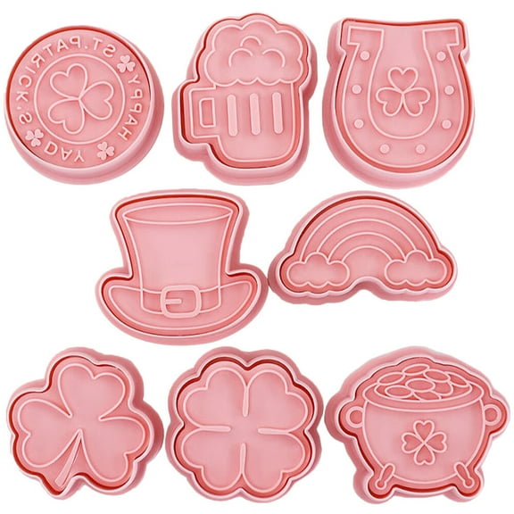 Zoyueyie 8Pcs Cake Molds Clovers Shaped Biscuit Molds DIY Baking Molds Kitchen Baking Tools