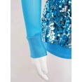 thumbnail image 6 of TiaoBug Kids Girls Sparkly Sequins Gymnastics Leotard Hip-Hop Jazz Ballet Dance Bodysuit, 6 of 7