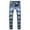 Blue, variant on FYEGRE Slim Tapered Jeans for Men Men's Winter Insulated Loose Fit Straight Leg Jeans Comfortable Warm Lined Casual Pants for Cold Weather Outdoor Daily Wear Blue 40
