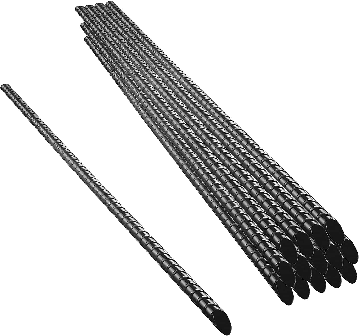 Aagut 23" Rebar Stakes (16pcs) Heavy Duty Ground Anchors Steel Garden Stake Metal Straight