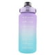 thumbnail image 1 of Botella de 2 litros con pajita y marcador de tiempo motivador, botella de agua deportiva grande para fitness, al aire libre, 1 of 5