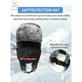 thumbnail image 5 of Gustave Men Women Winter Trapper Hat,Russian Windproof Ski Hat Faux Fur Lined Trapper Hat with Earflaps and Mask Warm Hunting Hats "Gray", 5 of 10