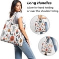 thumbnail image 2 of 5 Pack Foldable Shopping Bag,Colorful Halloween Icons Pattern Reusable Grocery Bags with Pockets,Large Reusable Tote Bags with Handles Waterproof & Lightweight, 2 of 6