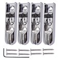 thumbnail image 2 of 4 pieces Bass Bridge With 8 Screws for 4 String Electric Bass Guitar Replacement, 2 of 6