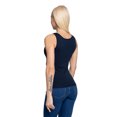 thumbnail image 4 of Women's Wide Strap Casual Top Tanks, XL, Dark Navy Blue, by Ambesonne, 4 of 4