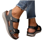 Womens Sandals Comfortable Women's Fashion Casual Spring New Beach Hollow Flat Sandals