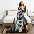 thumbnail image 5 of Blanket Jeffrey Dean Morgan Soft and Comfortable Warm Fleece Throw Blankets Gift for Room Sofa Office Bed car Camp Couch Decoration Cozy Plush Beach Blankets All Season, 5 of 5
