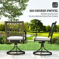 thumbnail image 4 of Outsunny Ensemble de 2 Chaises de Patio, Chaise Pivotante d'Extérieur avec Accoudoirs, 4 of 10