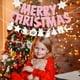 thumbnail image 1 of Herunwer Merry Christmas Banner Merry Christmas Garland Glitter Xmas Sign Inside Hanging Decor Outdoor Indoor Decoration for Holiday Party Supplies Home Porch, 1 of 6