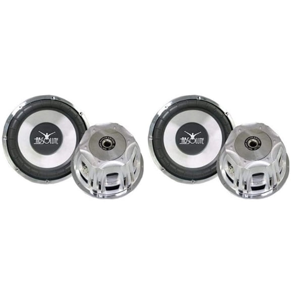 2 Absolute Axis AX1000 10-Inch 1000 Watts Dual 4-Ohm Power Subwoofer