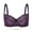 Purple, variant on Plus Size Unlined Balconette Bra Lace Demi Bralettes Underwire Bras for Women, White 42E/DD