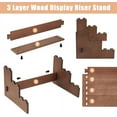thumbnail image 5 of 3 Tier Wooden Display Risers Stand Rectangle Wood Table Cupcake Stand Spice Rack Organizer Coffee Jewelry Perfume Organizer for Cabinet Home Wedding Party for DIY, 5 of 7