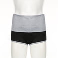 thumbnail image 4 of Women'S High Waisted, Tight Fitting Contrasting Color Buttocks Lifting Elastic Shorts Gray L, 4 of 9