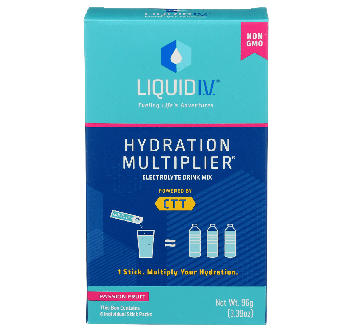 Liquid IV Passion Fruit 6 CT, 3.39 oz (Pack of 1)