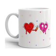 thumbnail image 2 of Valentine Day Cartoon Hearts Coffee Tea Ceramic Mug Office Work Cup Gift 15 oz, 2 of 3