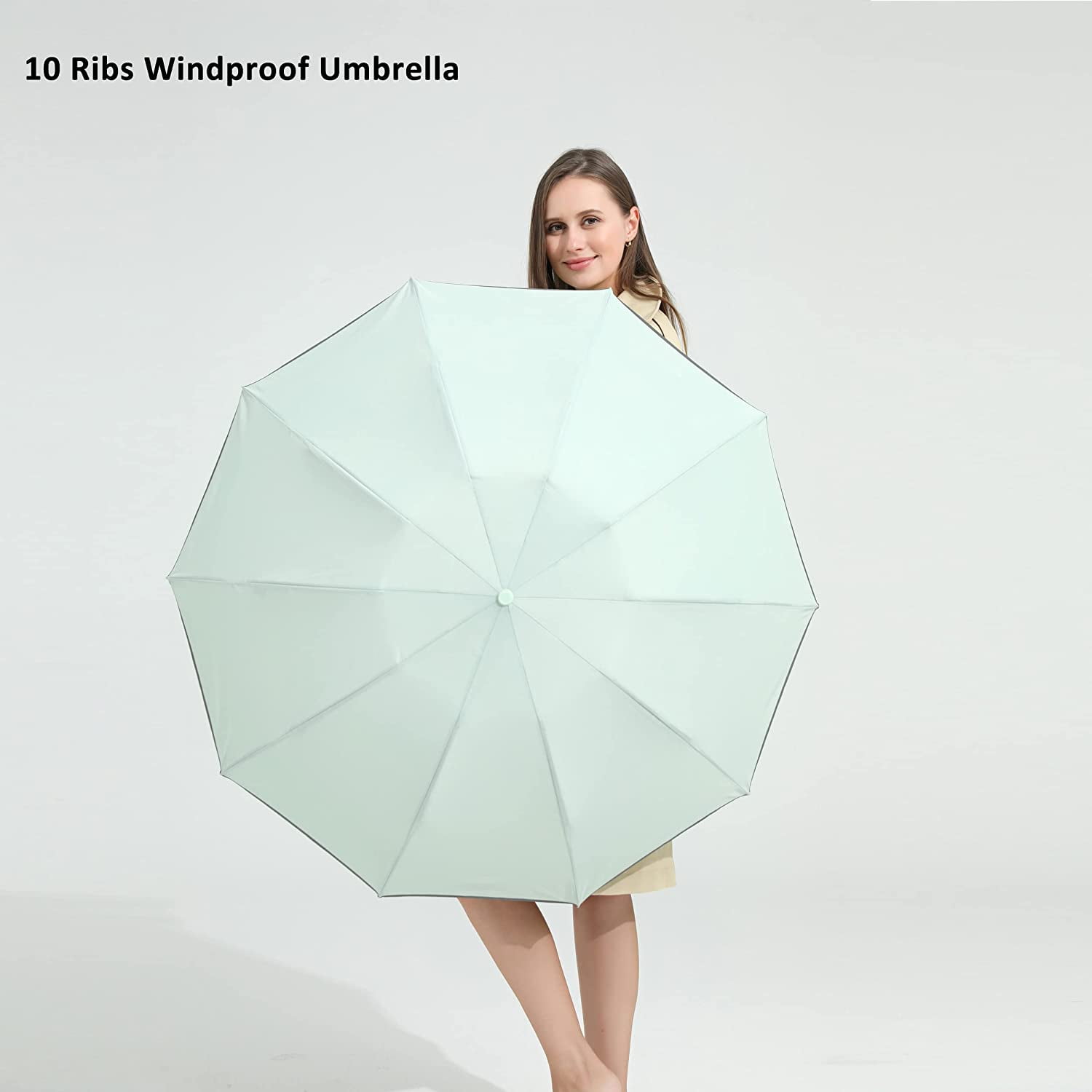 NANAHuang Inverted UV Umbrella for Rain and Sun Medium Size UPF 50+ Rverse Compact Umbrella Auto Open Close