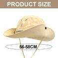 thumbnail image 2 of 56-58cm hat circumference mountaineering hat with drawstring big brim fisherman hat female summer outdoor sunscreen sun hatBeige, 2 of 5