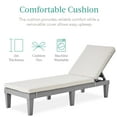 thumbnail image 4 of Best Choice Products Outdoor Lounge Chair, Resin Patio Chaise Lounger w/ Seat Cushion, 5 Positions - Gray/White Sand, 4 of 8