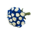 thumbnail image 3 of Painted Marshmallow White & Blue Roses 50 cm - Fresh Cut - 125 Stems - by Bloomingmore, 3 of 8