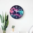 thumbnail image 4 of 14 Inch Wall Clock Battery Operated Silent Clock Decorative for Office, Kitchen, Outdoor, Living Room，Fantasy Unicorn Shiny Sparkle Star Butterflies Universe Galaxy Cute, 4 of 4