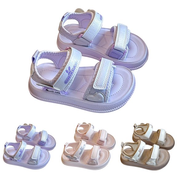 Dakaela 9M-11Y Kids Summer Sandals Baby Comfortable Open Toe Non Slip Walking Beach Shower Water Shoes for Boys Girls Khaki
